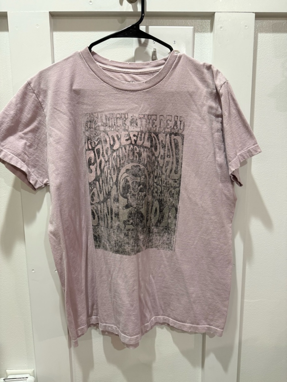 Forever 21 Light Pink Grateful Dead Distressed Graphic Short Sleeve Tee